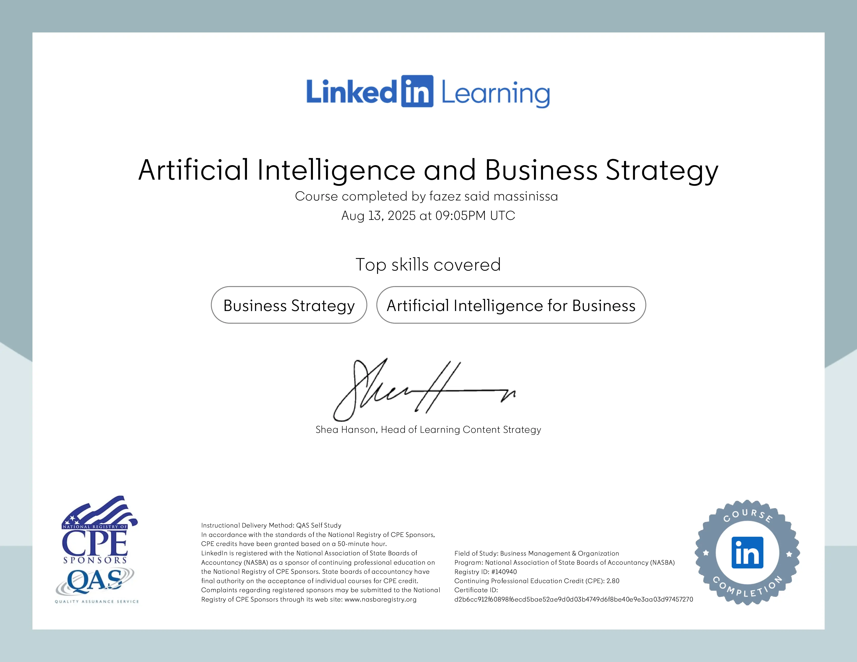 Artificial Intelligence for Business